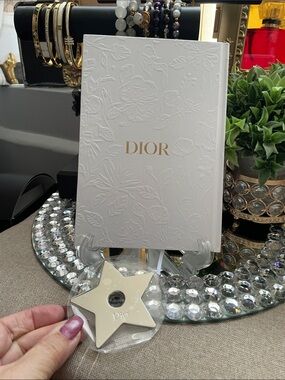 ✨🩶DIOR Embossed White Journal with Gold Foil Title & Silver Star 🩶✨NEW